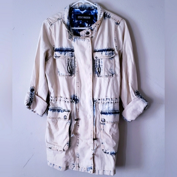 Steve Madden Jackets & Blazers - Steve Madden Womens Acid Was Denim Anorak Jacket